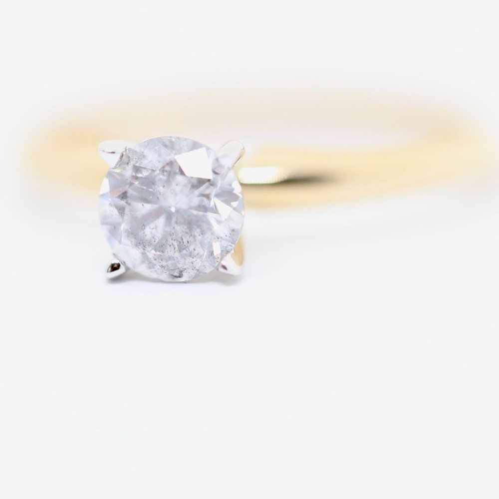 GIA Yellow Gold 0.73 Carat Diamond Engagement Ring - Picture 7 of 7